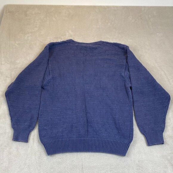 Vintage Northern Reflections Womens Sweater Medium Knit V-Neck Snowflakes Blue - Picture 8 of 8